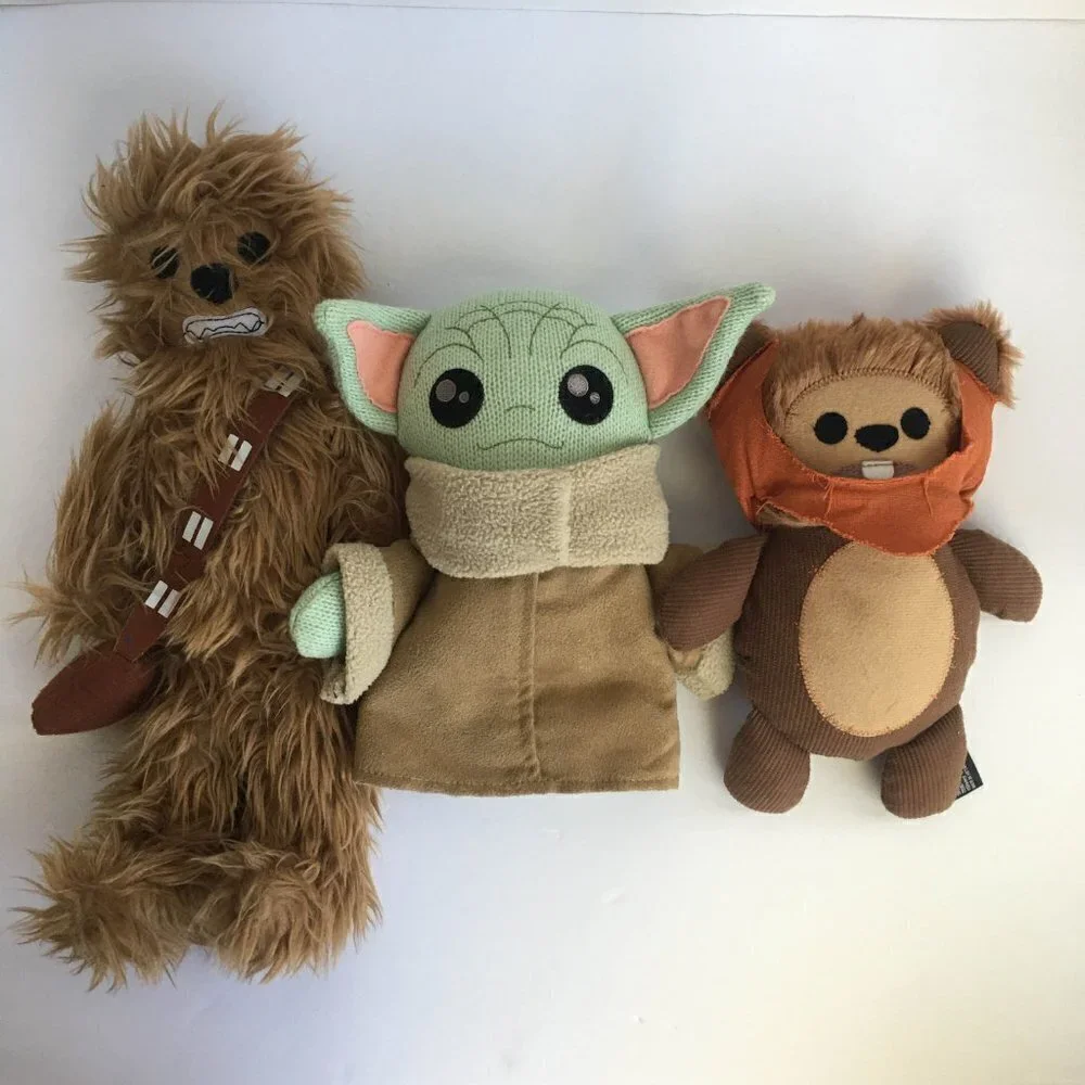 Hollywood Studios Star Wars Galaxy's Edge Plushies - Chewbacca, Grogu, Ewok
